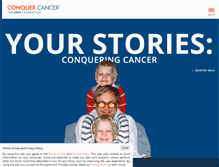 Tablet Screenshot of conquercancerfoundation.org